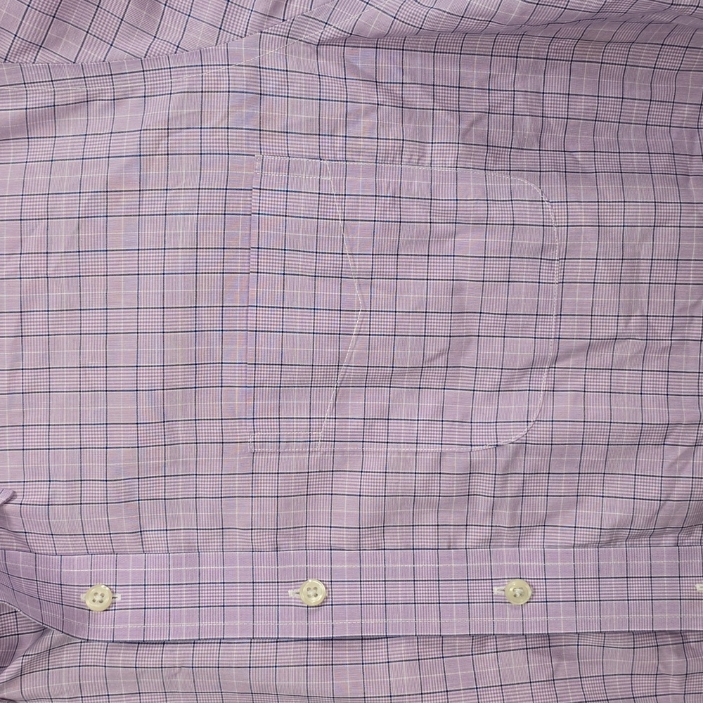 Lauren Ralph Lauren Long Sleeve Button Up Purple Gingham Check Shirt Men 16 34/5 - Picture 5 of 10